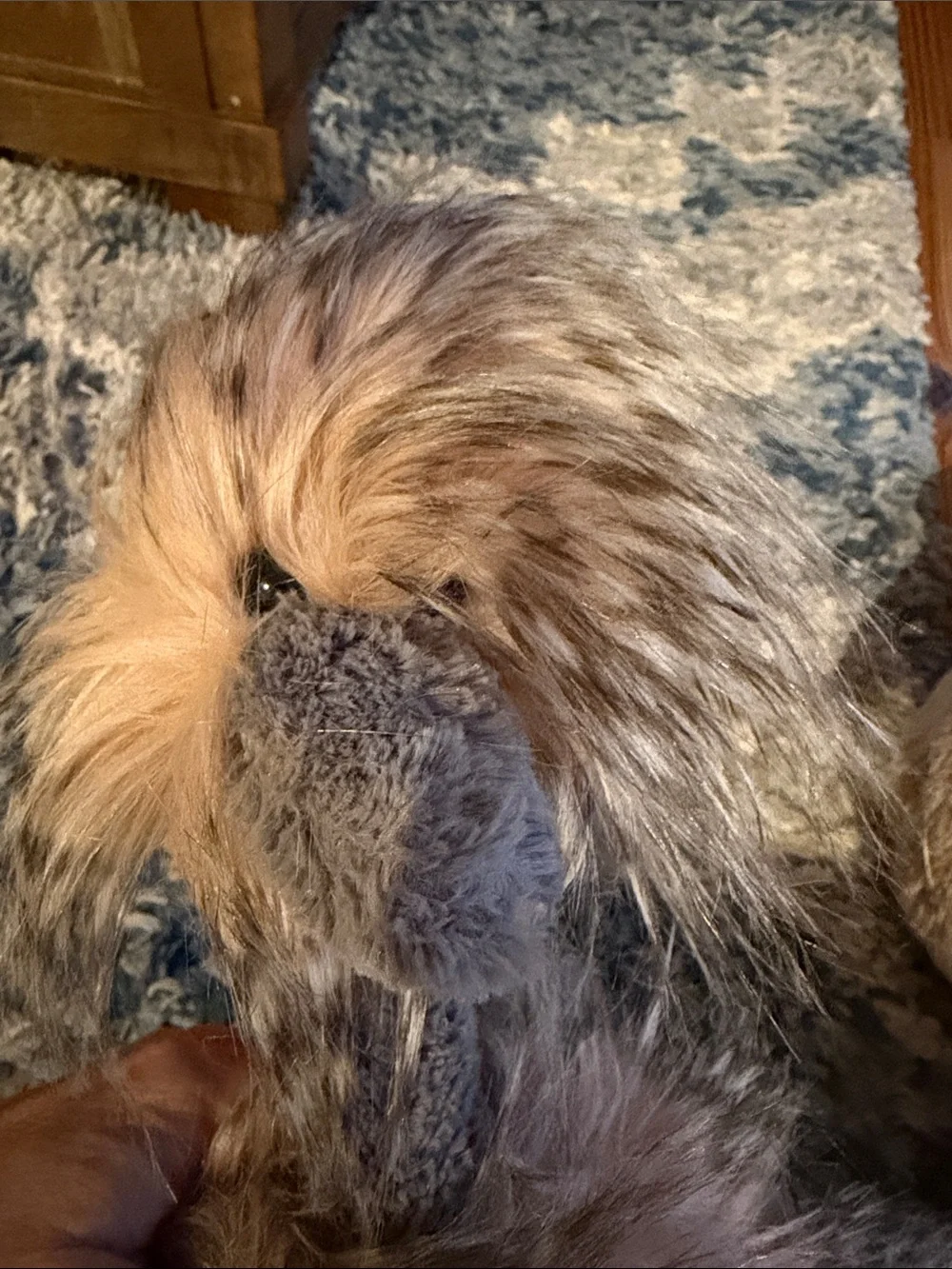 Plush Fur Odette the ostrich Jellycat in Gray and Tan - Cozy Interactive Toy. NW
